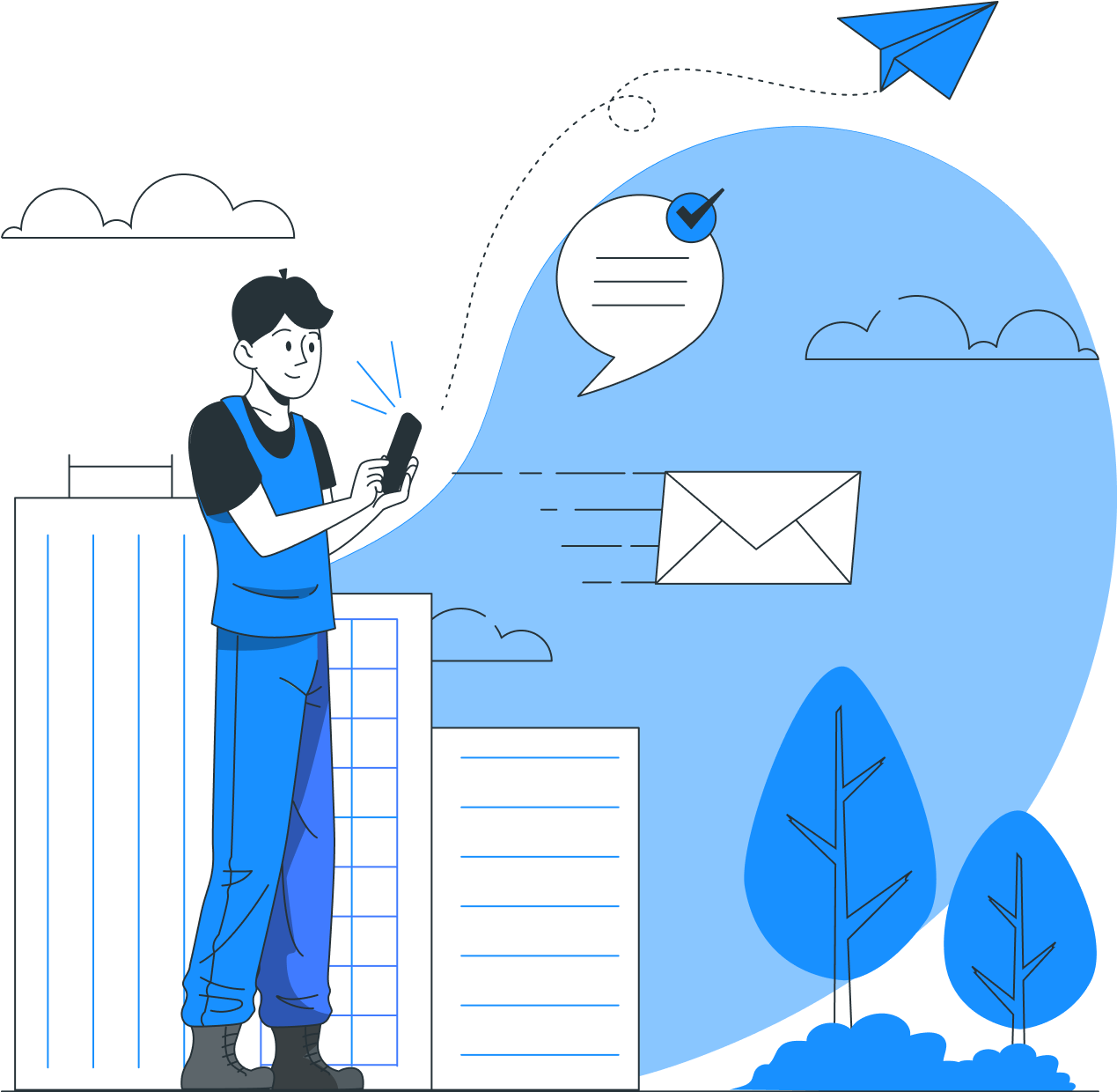 People connecting through BuddyScript